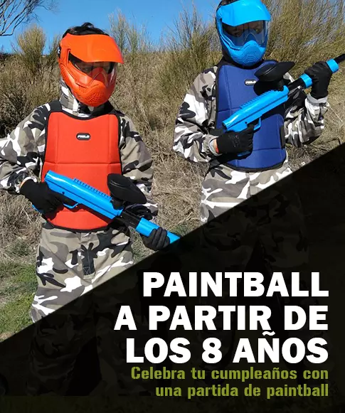 Paintball en Madrid para niños, a partir de 8 años