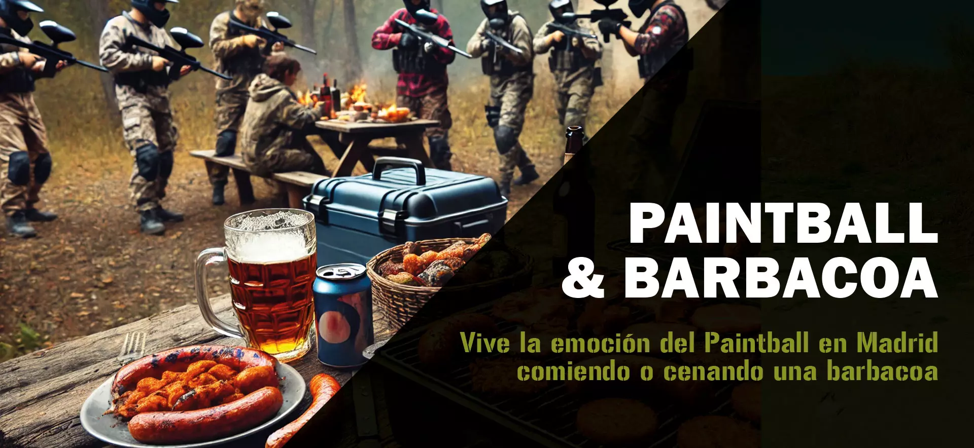Paintball con Barbacoa para Adultos y Niños en Madrid Paintball con Barbacoa para Adultos y Niños en Madrid
