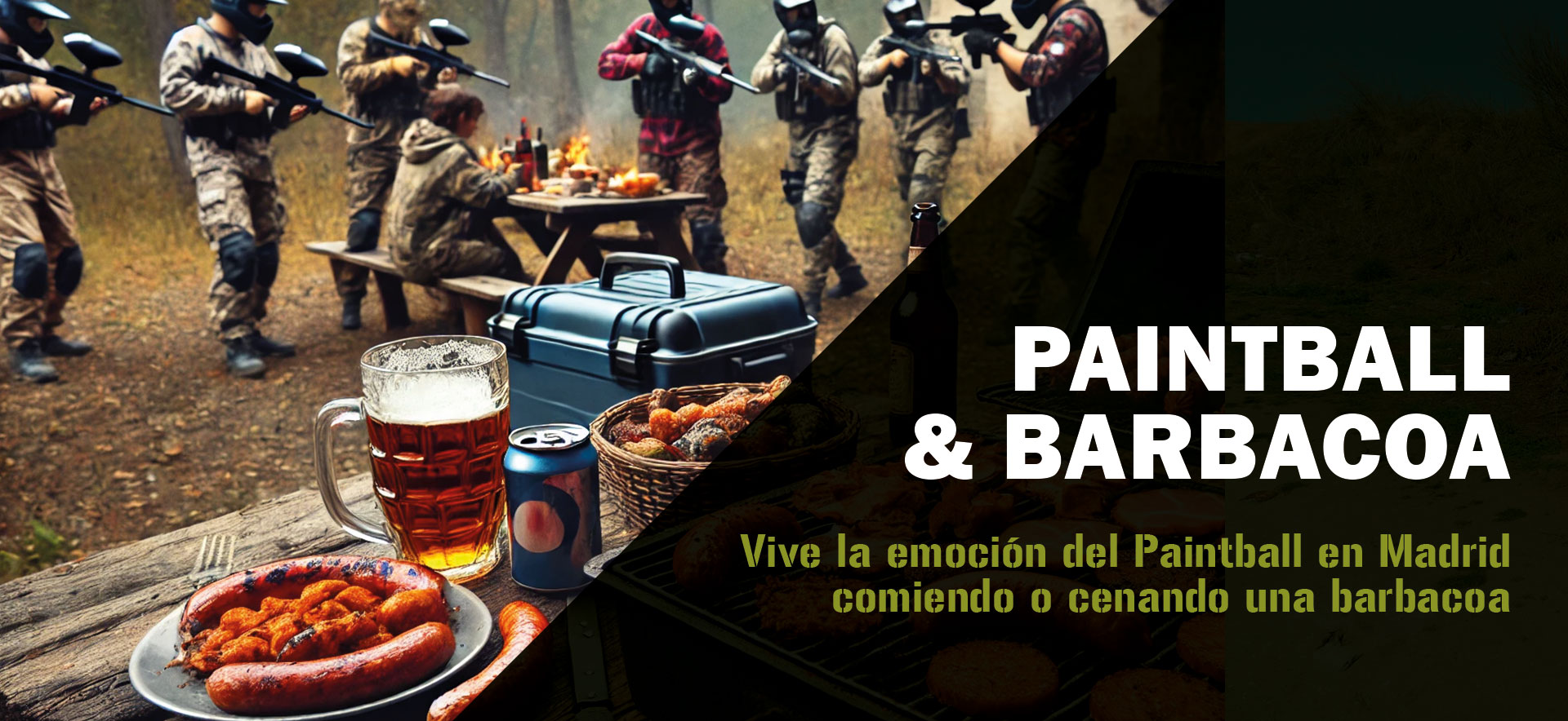 Paintball con Barbacoa para Adultos y Niños en Madrid Paintball con Barbacoa para Adultos y Niños en Madrid